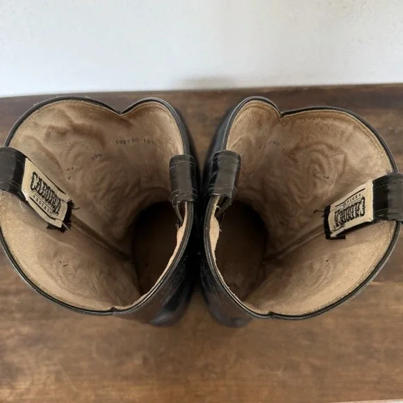 Caborga Botas Black Leather Western Cowboy Boots 10.5 D Mexico